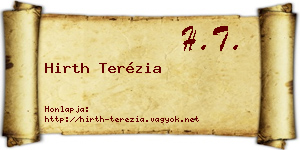 Hirth Terézia névjegykártya
